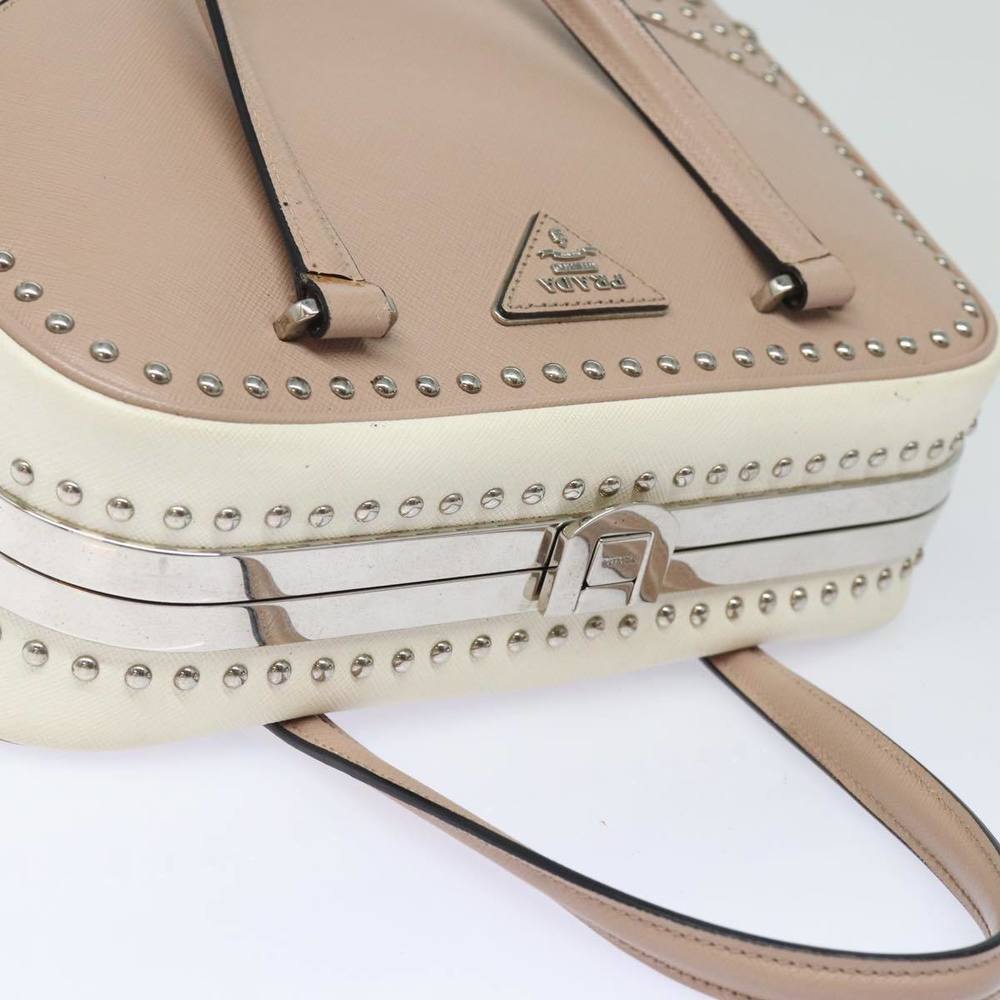 PRADA Hand Bag Safiano leather Pink Auth bs15840 - Picture 6 of 16